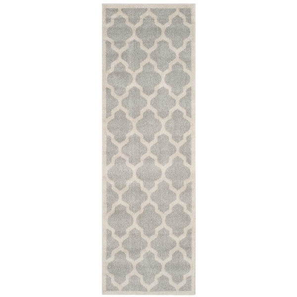 SAFAVIEH Amherst Light Gray/Beige 2 ft. x 15 ft. Geometric Runner Rug