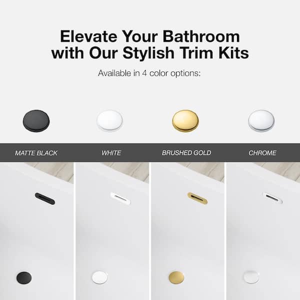 Home Decorators Collection 1.18 in. x 2.75 in. x 2.75 in. Tub Trim Kit in Brushed Gold