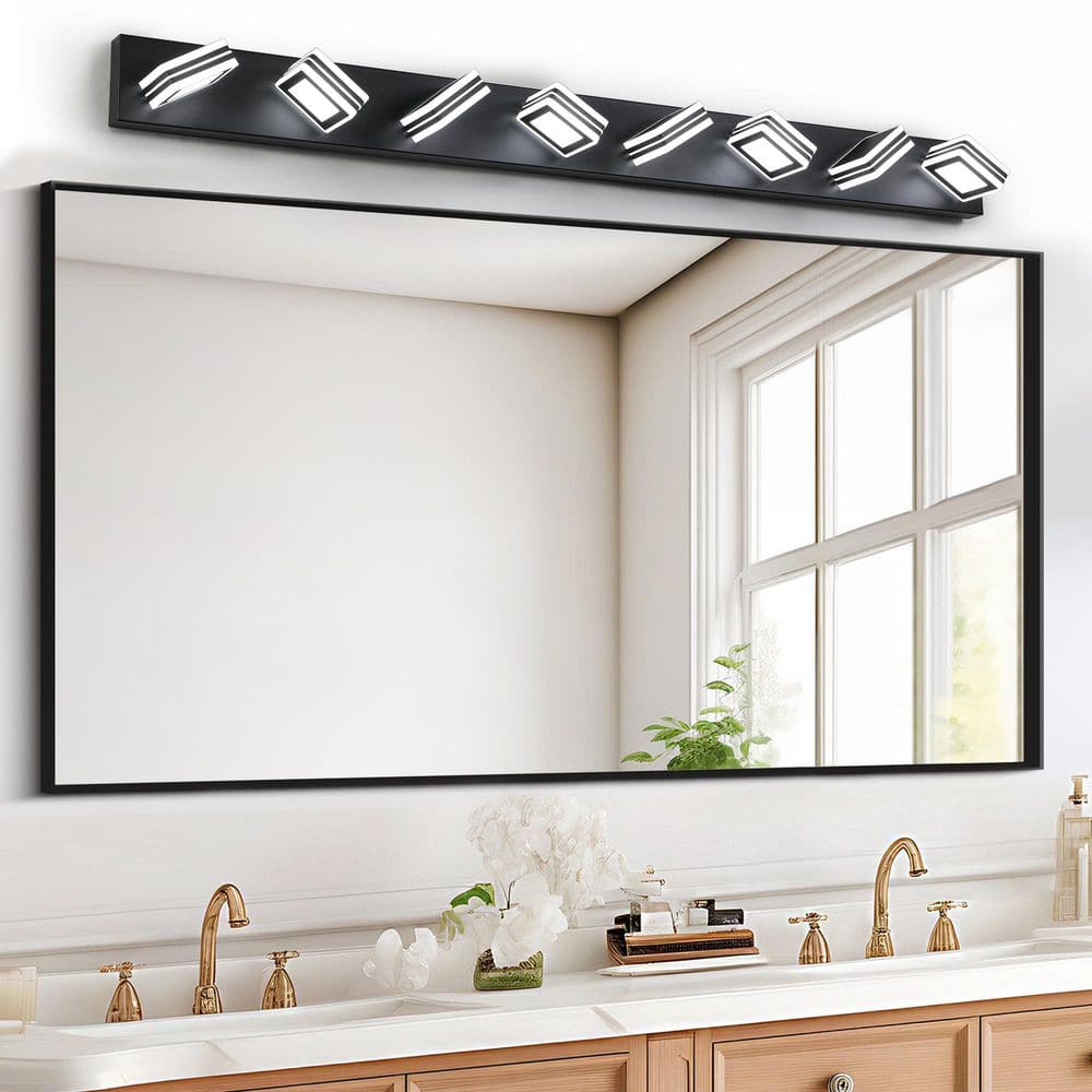 52 in. 8-Light Black LED Vanity Light price history on PriceWatchPro