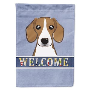 28 in. x 40 in. Polyester Beagle Welcome Flag Canvas House Size 2-Sided Heavyweight