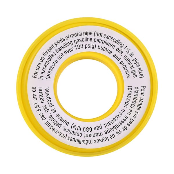 1/2 in. x 260 in. Yellow Thread Sealing PTFE Plumber's Tape