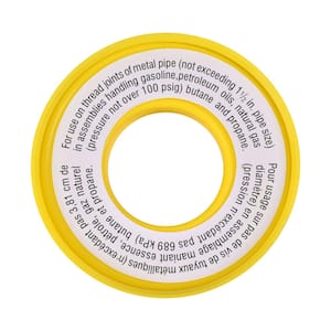 1/2 in. x 260 in. Yellow Thread Sealing PTFE Plumber's Tape