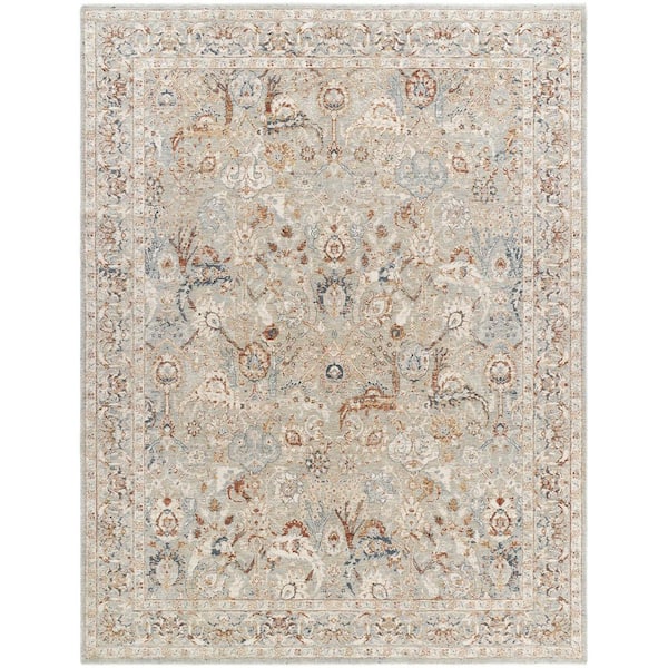 Poem Beige Traditional Oriental  2 ft. x 2 ft. Area Rug