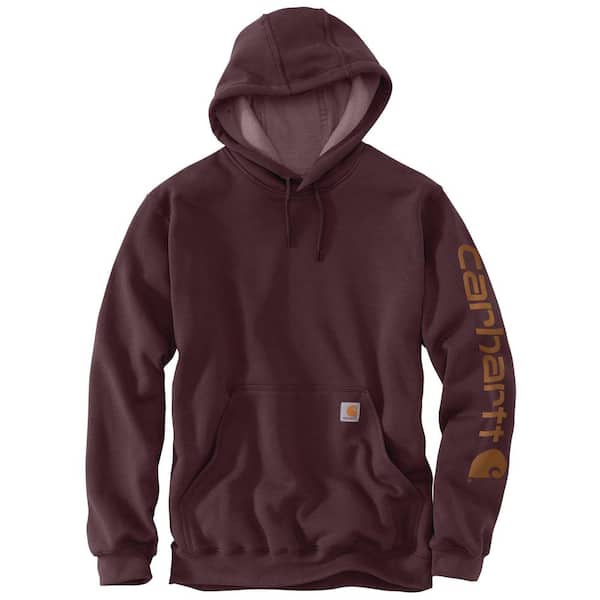 ★KIRSH★ Back Point Graphic Sweatshirt Dark Brown Carhartt Men's Large Port Cotton/Polyester Loose Fit Mid