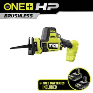 ONE+ HP 18V Brushless Cordless Compact One-Handed Reciprocating Saw with (2) 2.0 Ah HIGH PERFORMANCE Batteries