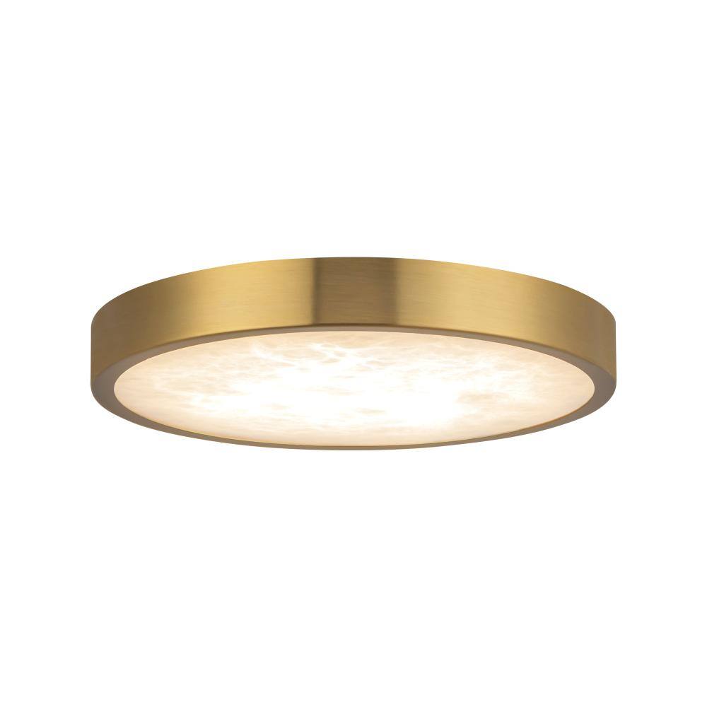 Evelyn 7-in Alabaster dimmable LED Flush Mount with Brushed Gold Finish price history on PriceWatchPro