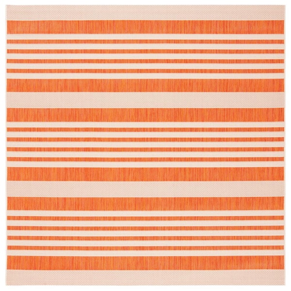 Orange Stripes Indoor Door Mat - Colorful Sisal Rug