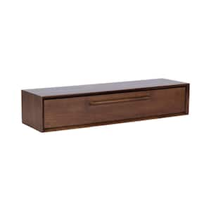 McCutcheon 30.00 in. Walnut Brown Rectangle Solid Wood Console Table