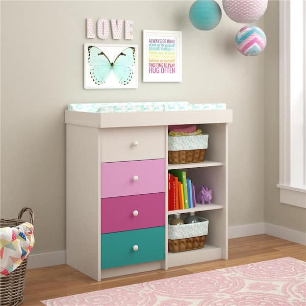 Ameriwood Kaleidoscope 4-Drawer Whimsy Changing Table