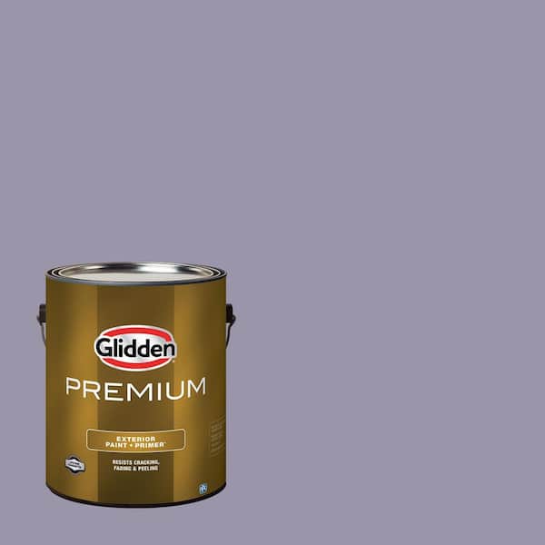 Glidden Premium 1 gal. PPG1173-5 Purple Surf Satin Exterior Latex Paint