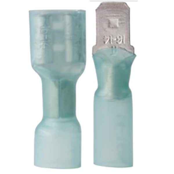 Ancor 16-14 Female, Blue Marine Grade Heat Shrink Disconnects (100-Piece)