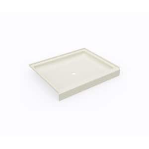 34 in. x 42 in. Solid Surface Single Threshold Center Drain Shower Pan in Bone