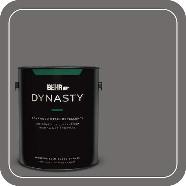 1 gal. #780F-6 Dark Granite Semi-Gloss Enamel Interior Stain-Blocking Paint & Primer