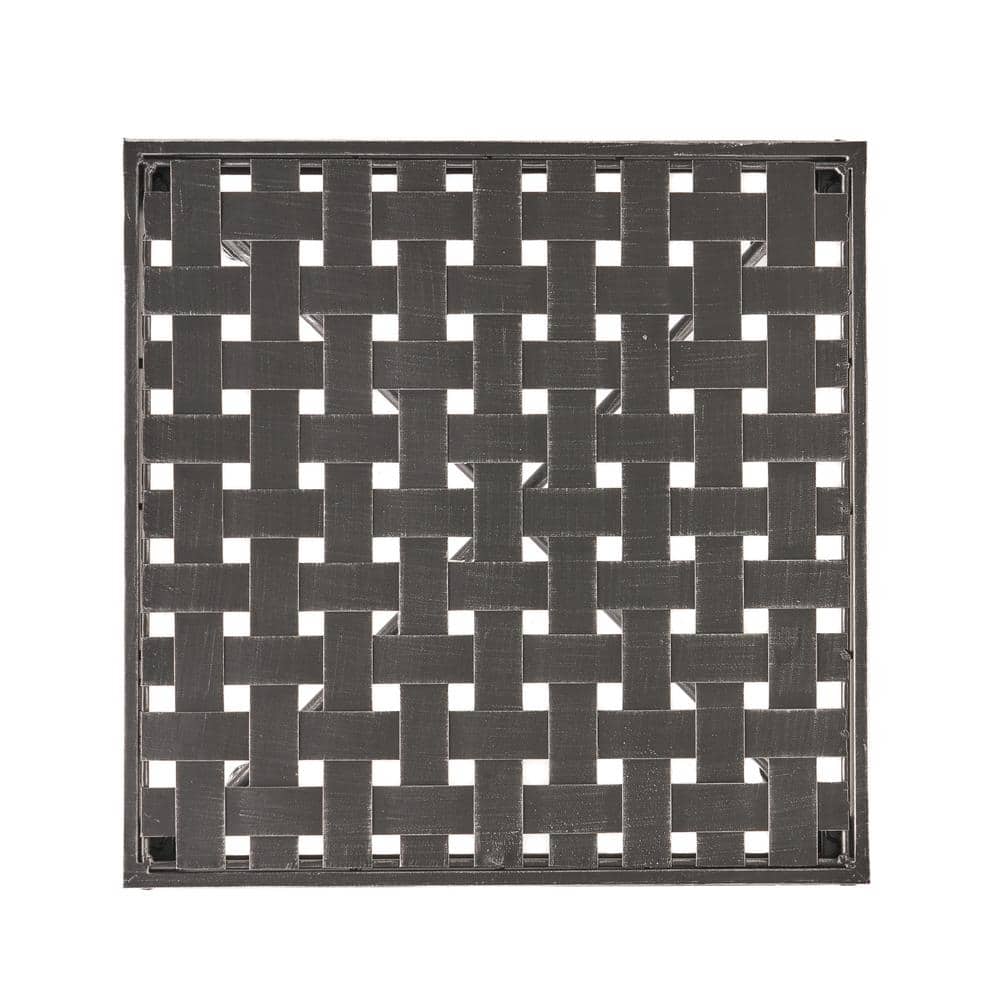 Petra Black Iron Square Outdoor Side Table