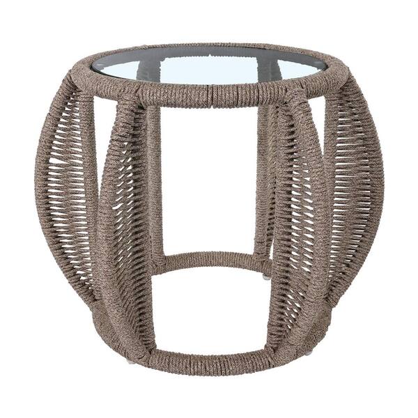 TWT Beige Round Aluminum Outdoor Coffee Tables