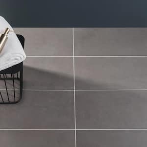 Technique Dark Gray 12 in. x 24 in. Matte Porcelain Floor and Wall Tile (9.68 sq. ft. /Case)