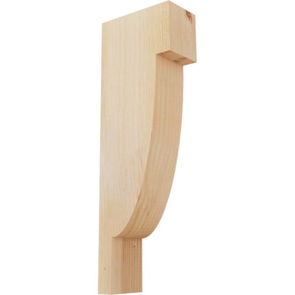 Ekena Millwork 4 in. x 8 in. x 24 in. Douglas Fir Alpine Rough Sawn Corbel