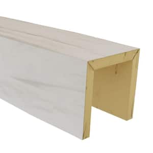SAMPLE - 6 in. x 12 in. x 6 in. Urethane 3-Sided (U-Beam) Riverwood Faux Wood Ceiling Beam , Unfinished Finish