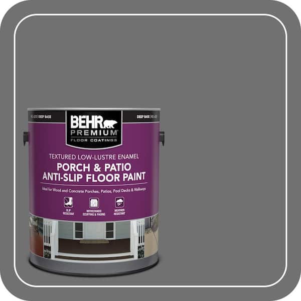 1 gal. #AE-48 Machine Gray Textured Low-Lustre Enamel Interior/Exterior Porch and Patio Anti-Slip Floor Paint