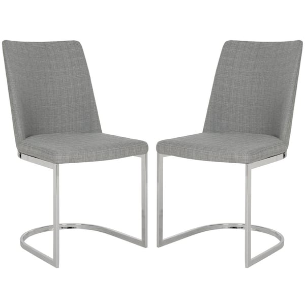 SAFAVIEH Parkston 18 in. Gray Side Chair (Set of 2)