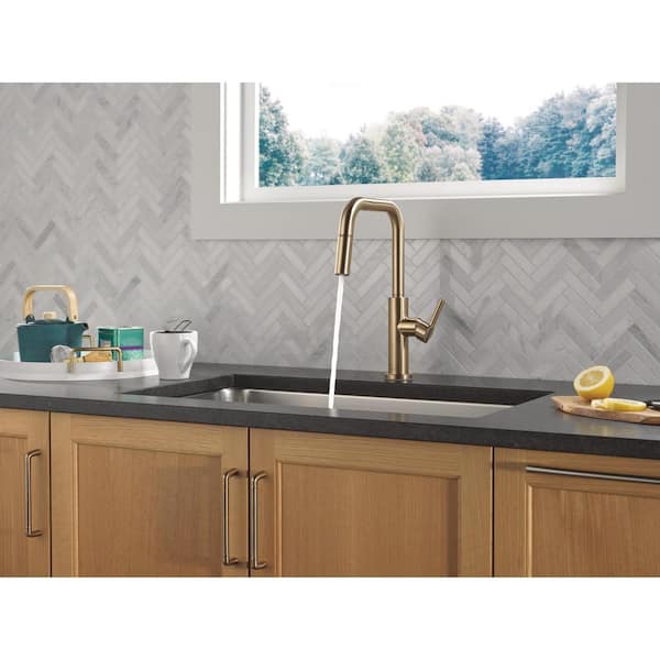 Delta Nicoli Gold Champagne Bronze 15.75 in. H Pull Down Sprayer