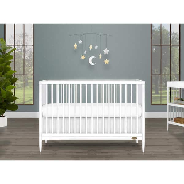 White mid best sale century crib