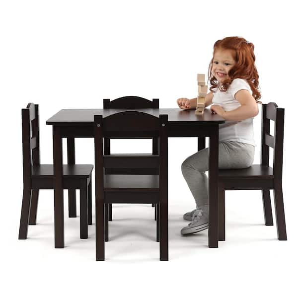 Espresso childrens deals table and chairs