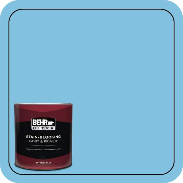 BEHR ULTRA 1 qt. #540B-4 Horizon Haze Flat Exterior Paint & Primer