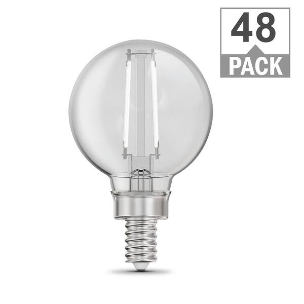 Feit Electric 40 Watt Equivalent G165 Dimmable White Filament Cec Clear Globe E12 Candelabra 1434