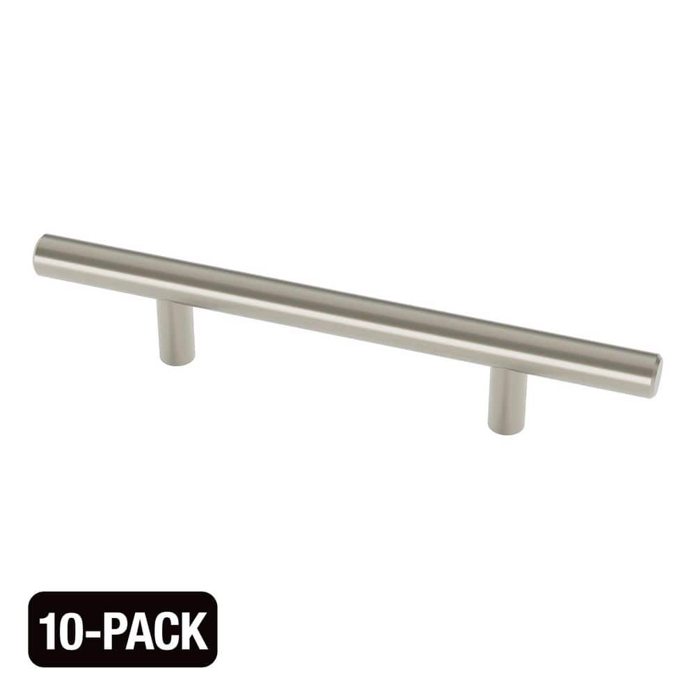 10-Pack Hollis 3-3/4 in. (96 mm) Modern Brushed Nickel Cabinet Bar Pulls price history on PriceWatchPro