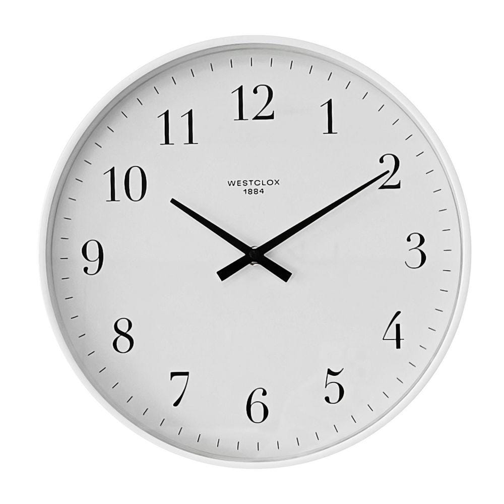 Westclox 12 in. White Wall Clock 33519W - The Home Depot
