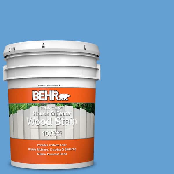 BEHR 5 gal. #P520-4 Cornflower Solid Color House and Fence Exterior Wood Stain