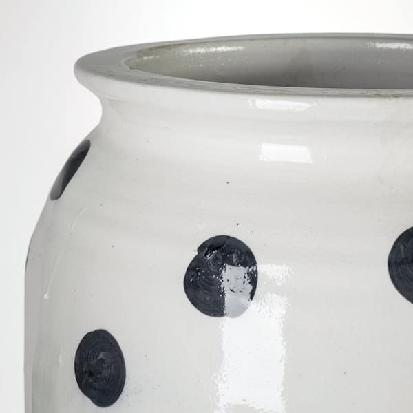 Ceramic polka dot vase