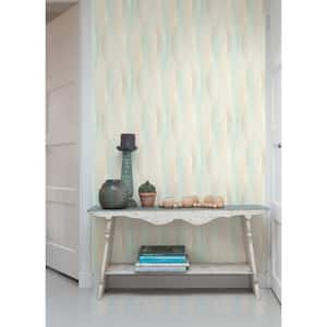 Currin Multi-Colored Wave Paper Non-Pasted Textured Wallpaper