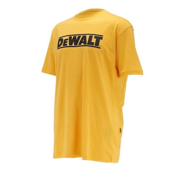 DEWALT Men's XL Yellow Cotton Polyester Short Sleeve Tee Shirt