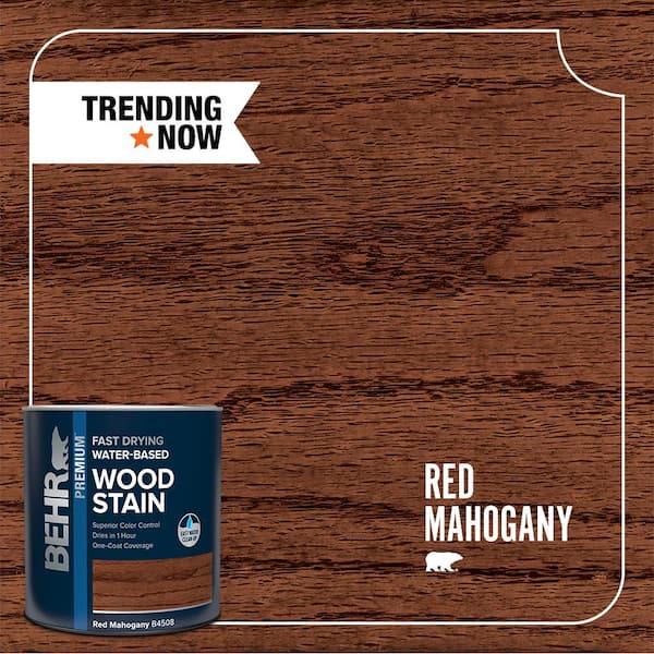 BEHR 1 qt. #TIS-508 Red Mahogany Transparent Fast Drying Water-Based Interior Wood Stain
