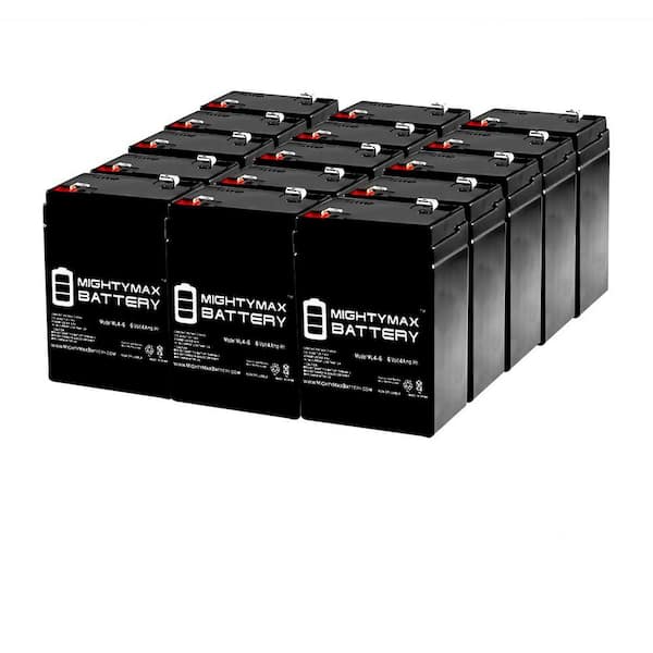 MIGHTY MAX BATTERY 6V 4.5AH SLA Replacement Battery compatible with Interstate SLA0905 - 15 Pack