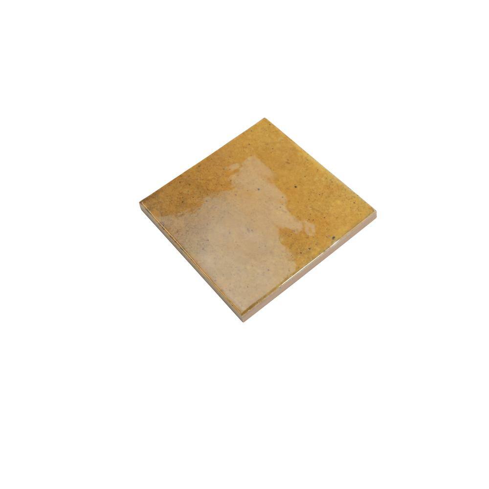Antiek 4'' x 4'' Glossy Honey Orange Ceramic Tile