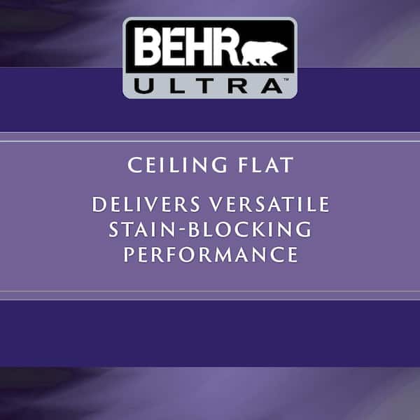 1 gal. #OR-W15 Sleek White Ceiling Flat Interior Paint and Primer