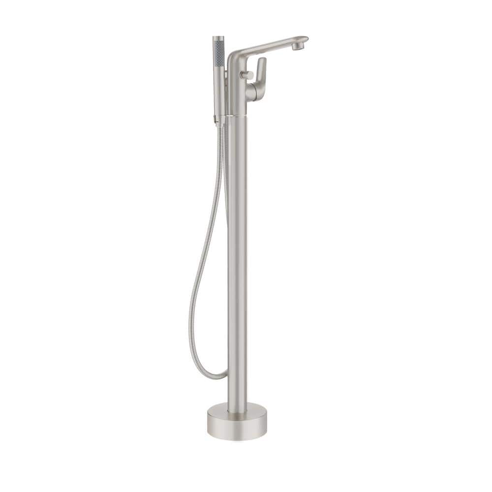 Brushed Nickel Freestanding Bathtub Faucet with Handshower