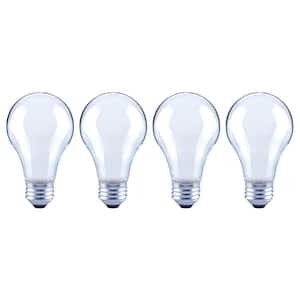 60-Watt Equivalent A19 Dimmable ENERGY STAR Frosted Glass Filament Vintage Edison LED Light Bulb Bright White (4-Pack)