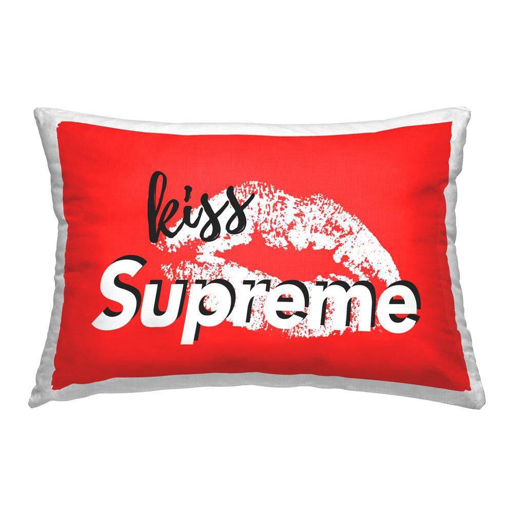 Red Kiss Supreme Red Print Polyester 14 in. x 20 in. Throw Pillow price history on PriceWatchPro