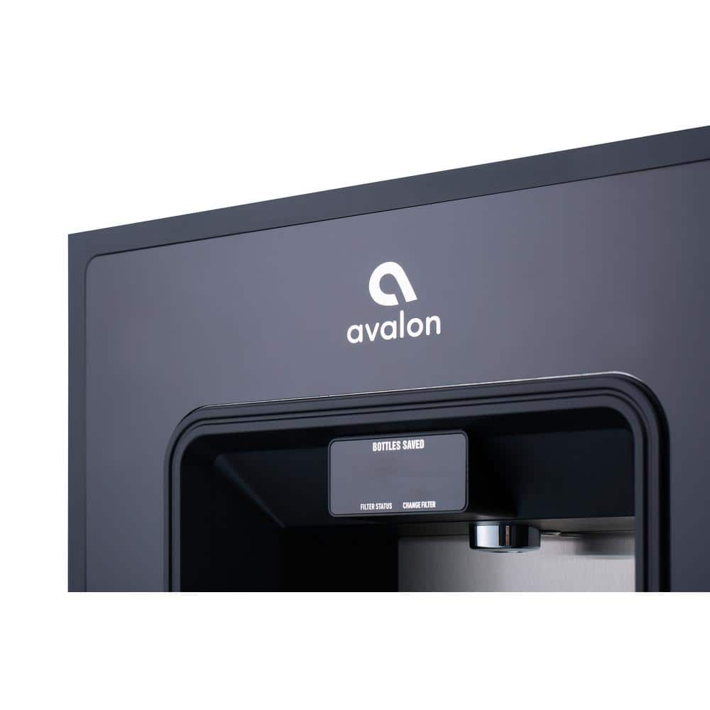 Avalon Black Stainless Steel Wall-Mounted Touchless Bottle Filler