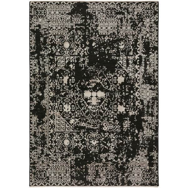 8 X 10 Black Oriental Runner Rug