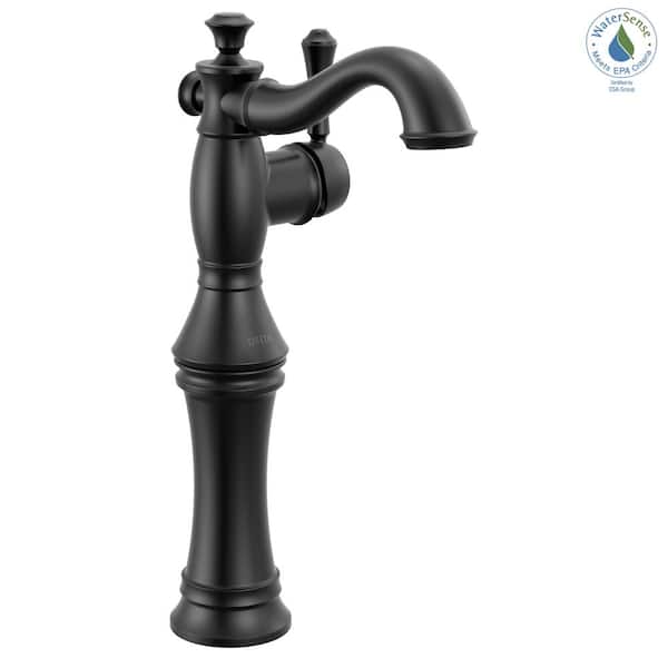 Delta Cassidy Single Handle Vessel Sink Bathroom Faucet in Matte
