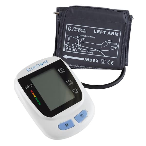 Wirwar ondergronds Overjas Automatic Upper Arm Blood Pressure Monitor with Cuff and LCD Display Screen  - Fast BP and Pulse Readings 526315GFA - The Home Depot