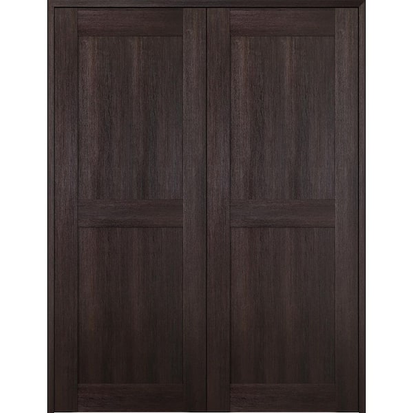 Belldinni Vona 07 RN 48 in. x 80 in. Both Active Veralinga Oak Wood Composite Double Prehung Interior Door