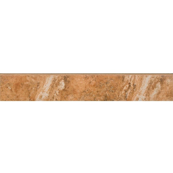 Florida Tile Home Collection Montecelio Rustic 3 in. x 18 in. Porcelain Floor and Wall Bullnose Tile