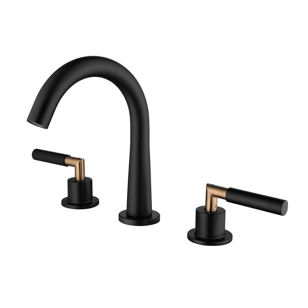 FLG 8 in. Widespread Double Handle Bathroom Faucet 3 Holes Modern 304