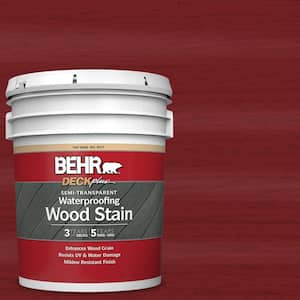5 gal. #ST-112 Barn Red Semi-Transparent Waterproofing Exterior Wood Stain